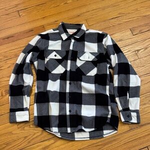 Wrangler Black and White Plaid Men's Shirt